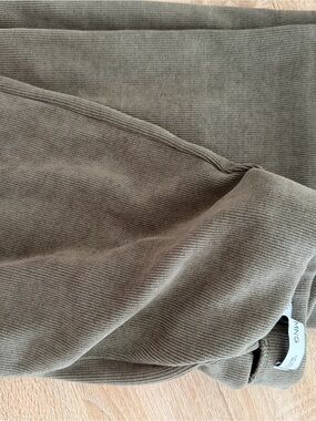 Mango Olive Green Boot-Cut Pants